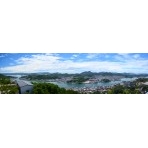 千光寺公園頂上展望台から見る夏風景（パノラマ）