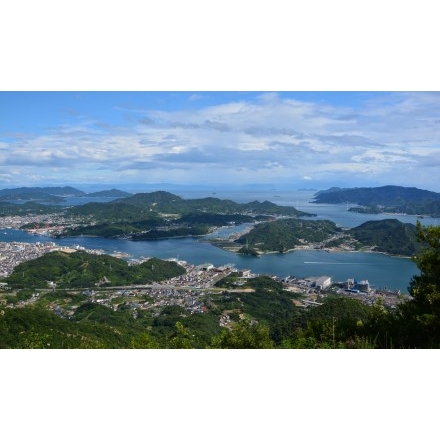鳴滝山から見る向島・岩子島一帯