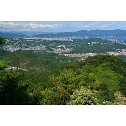 鳴滝山から見る尾道市街地北部一帯