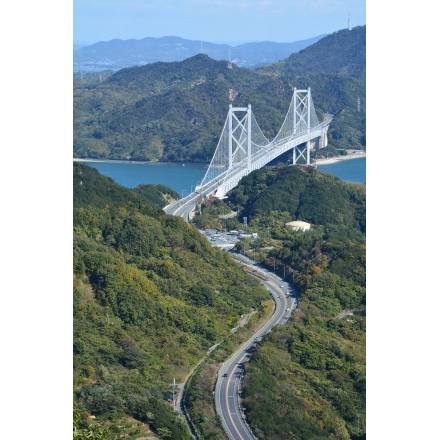白滝山から見るしまなみ海道因島大橋