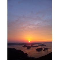 亀老山展望台から見る夕景