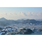 千光寺公園から見た向島の雪景色