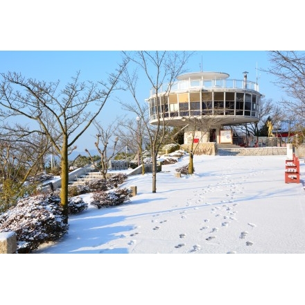 千光寺公園頂上付近の雪景色