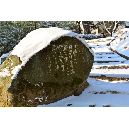 文学のこみちの雪景色