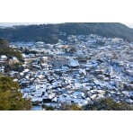 千光寺から見た尾道市街地の雪景色