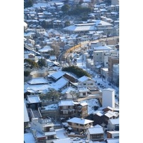 千光寺から見た尾道市街地の雪景色