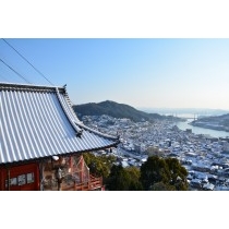 千光寺から見た尾道市街地の雪景色