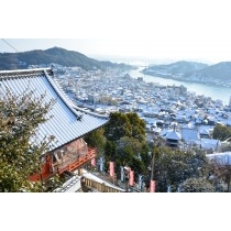 千光寺から見た尾道市街地の雪景色