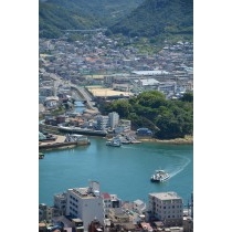 千光寺公園頂上展望台からの見た渡船