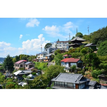 千光寺山一帯の夏の街並み