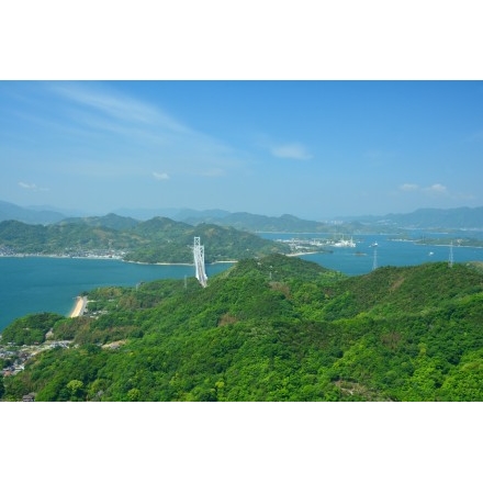 高見山から見るしまなみ海道因島大橋