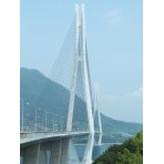 愛媛県側から見たしまなみ海道多々羅大橋