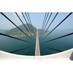 しまなみ海道多々羅大橋の塔頂からの風景
