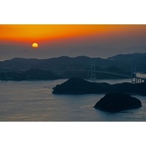 亀老山展望台から見る夕景