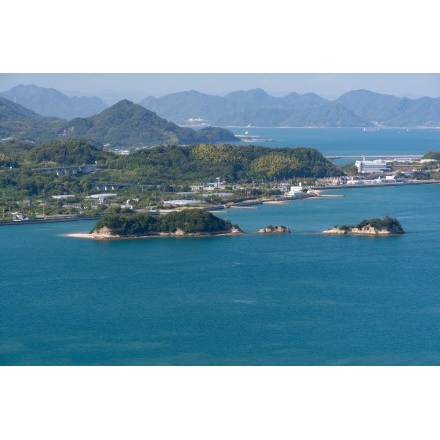 伯方島・開山公園から見た甘崎城跡