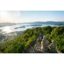 夕暮れの白滝山展望台からの風景