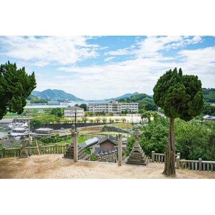 浦崎町の住吉神社から見た風景