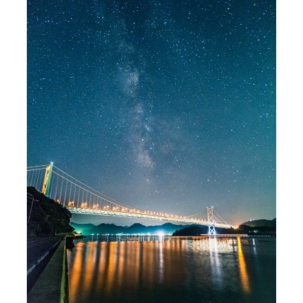 しまなみ海道因島大橋の夜景