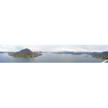しまなみ海道多々羅大橋の主塔から見たパノラマ風景