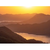 秋の白滝山からの夕景