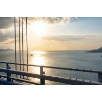 しまなみ海道因島大橋から見る朝風景