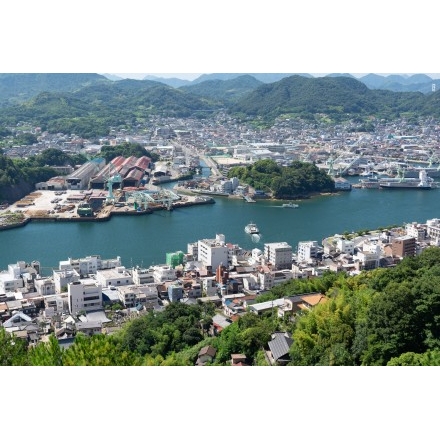 千光寺公園頂上展望台から見る夏の尾道水道