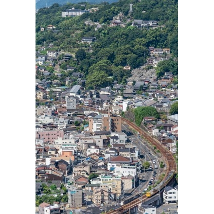  浄土寺山の不動岩展望台から見る尾道の街並み