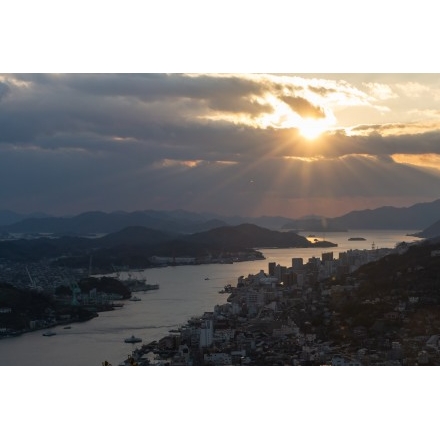 浄土寺山不動岩から見る冬の夕景