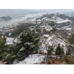 千光寺公園頂上展望台からの雪景色