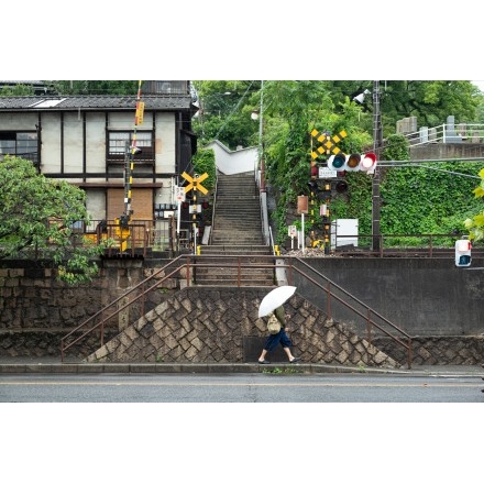 雨の尾道の情景