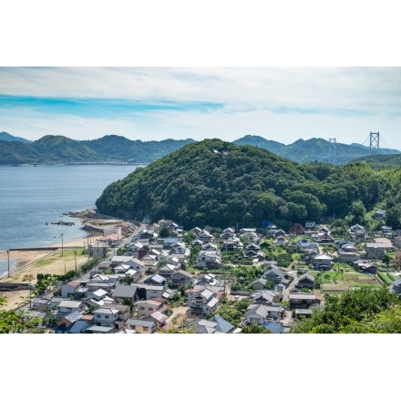 高見山中腹から見る立花地区の街並み