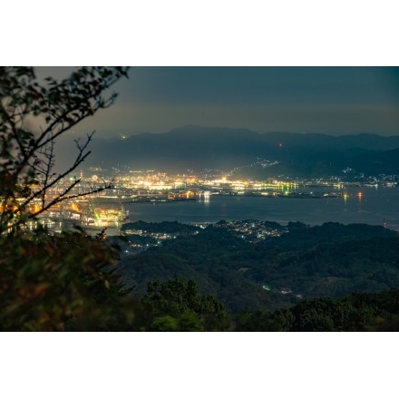 高見山展望台から見る松永湾の夜景