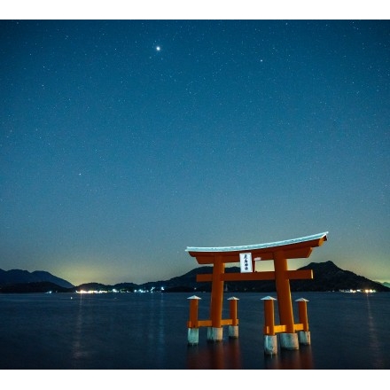 浦崎・厳島神社から見る夜景