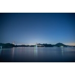 夜明け前のしまなみ海道因島大橋