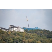 千光寺公園の展望台工事風景