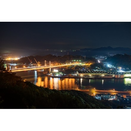 浄土寺山から見るしまなみ海道新尾道大橋の夜景