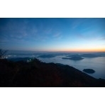 高見山展望台から見る夜明け前の風景
