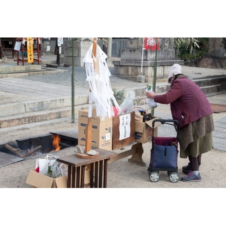 亀山八幡宮（久保八幡神社）の「とんど祭」