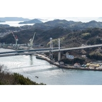 浄土寺山の不動岩から見るしまなみ海道新尾道大橋