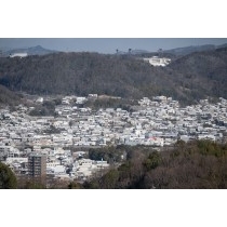 千光寺公園から見た栗原町一帯の雪景色