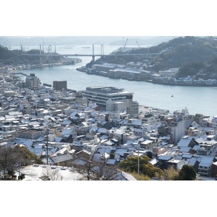 千光寺から見た尾道の雪景色