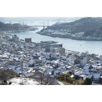 千光寺から見た尾道の雪景色