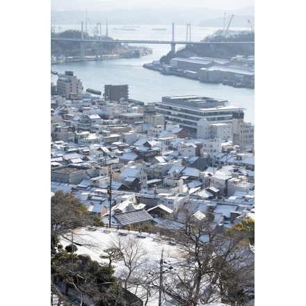 千光寺から見た尾道の雪景色