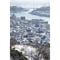 千光寺から見た尾道の雪景色