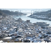 千光寺から見た尾道の雪景色