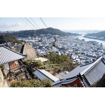 千光寺から見る尾道の雪景色