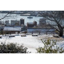 雪化粧をした旧共楽園