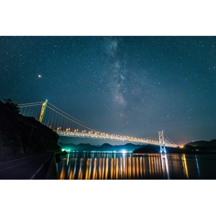 しまなみ海道因島大橋の夜景