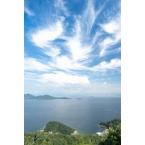 高見山展望台から見る夏の瀬戸内海