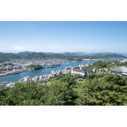 千光寺公園頂上展望台から見る夏の風景